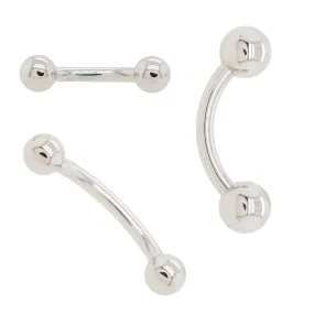 16 gauge Stainless Steel Curved Barbell - Shop Now