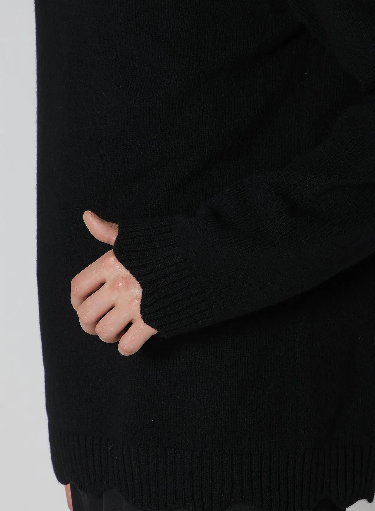 7G RIB TURTLE NECK KNIT