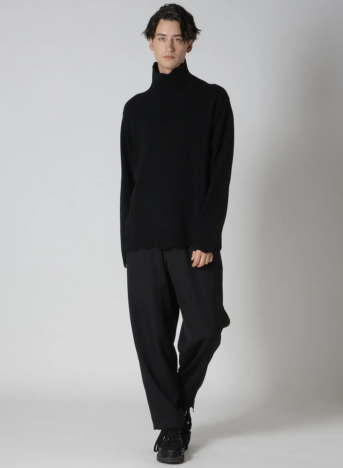 7G RIB TURTLE NECK KNIT