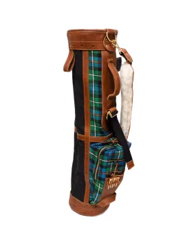 8 Mackenzie OC Tartan Golf Bag in Black Canvas and Natural Leather