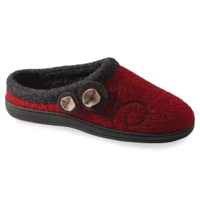 Acorn Dara Boiled Wool Slippers - Cranberry