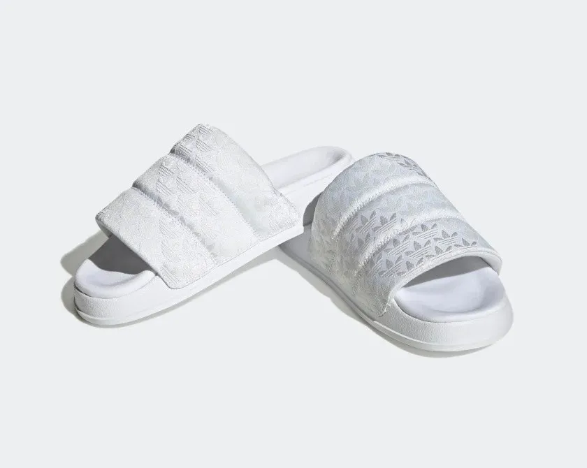 Adidas Adilette Essential Slides Cloud White Crystal White HQ6070