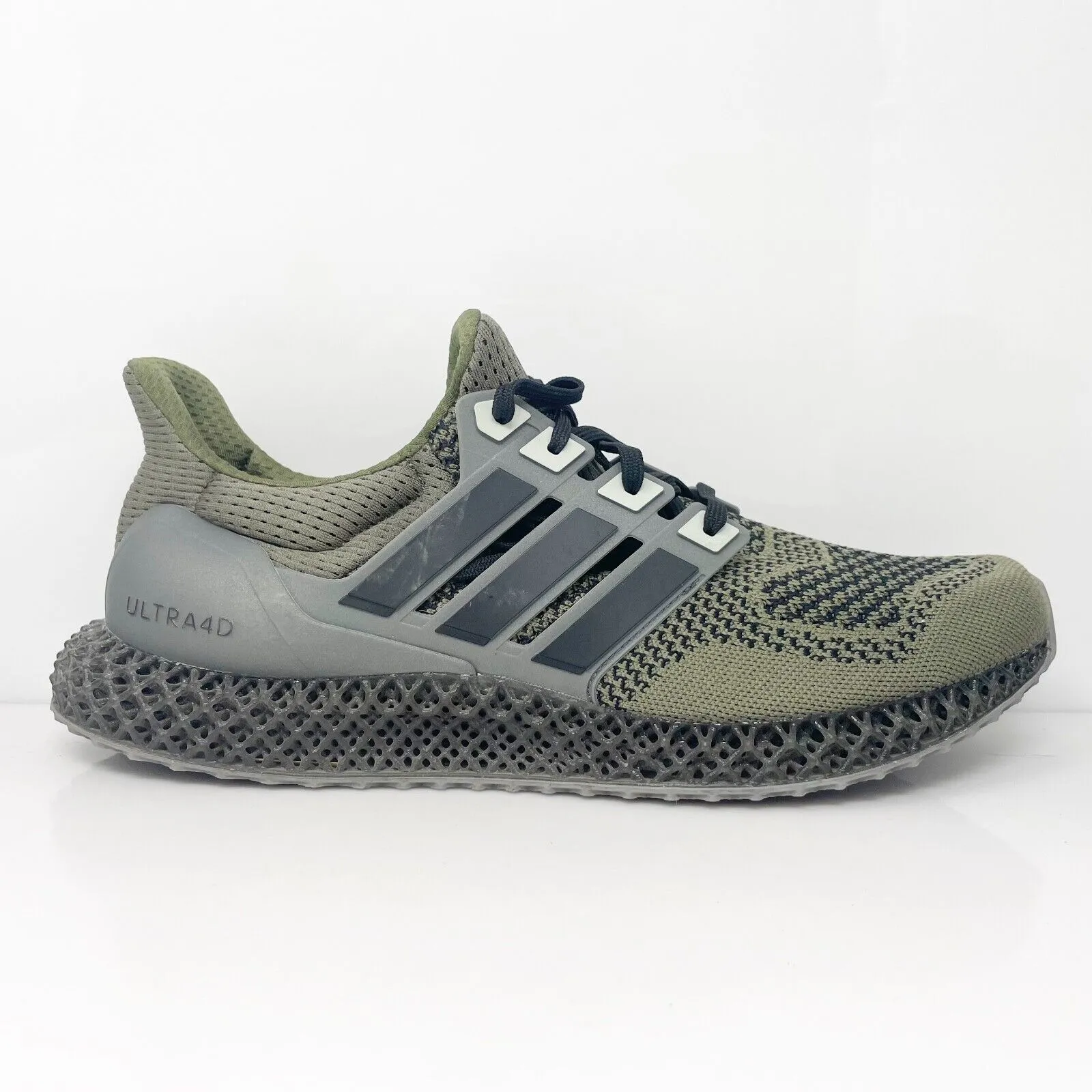 Adidas Mens Ultra 4D IG2261 Green Running Shoes Sneakers Size 11.5