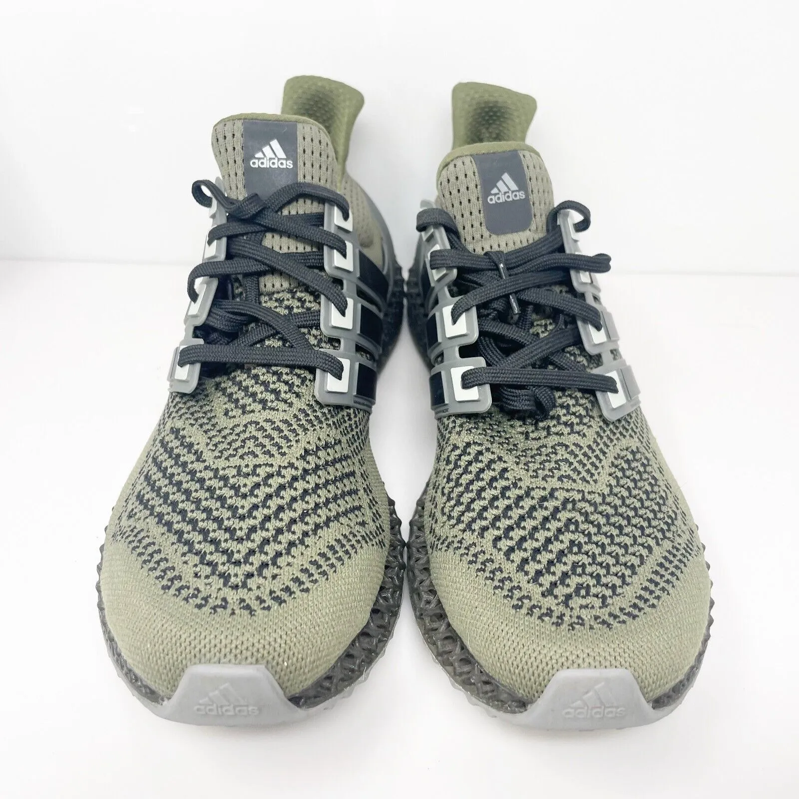 Adidas Mens Ultra 4D IG2261 Green Running Shoes Sneakers Size 11.5