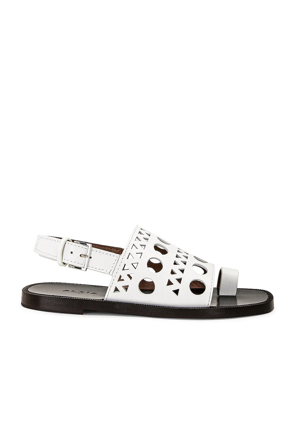 ALAÏA Perforated Flat Sandal