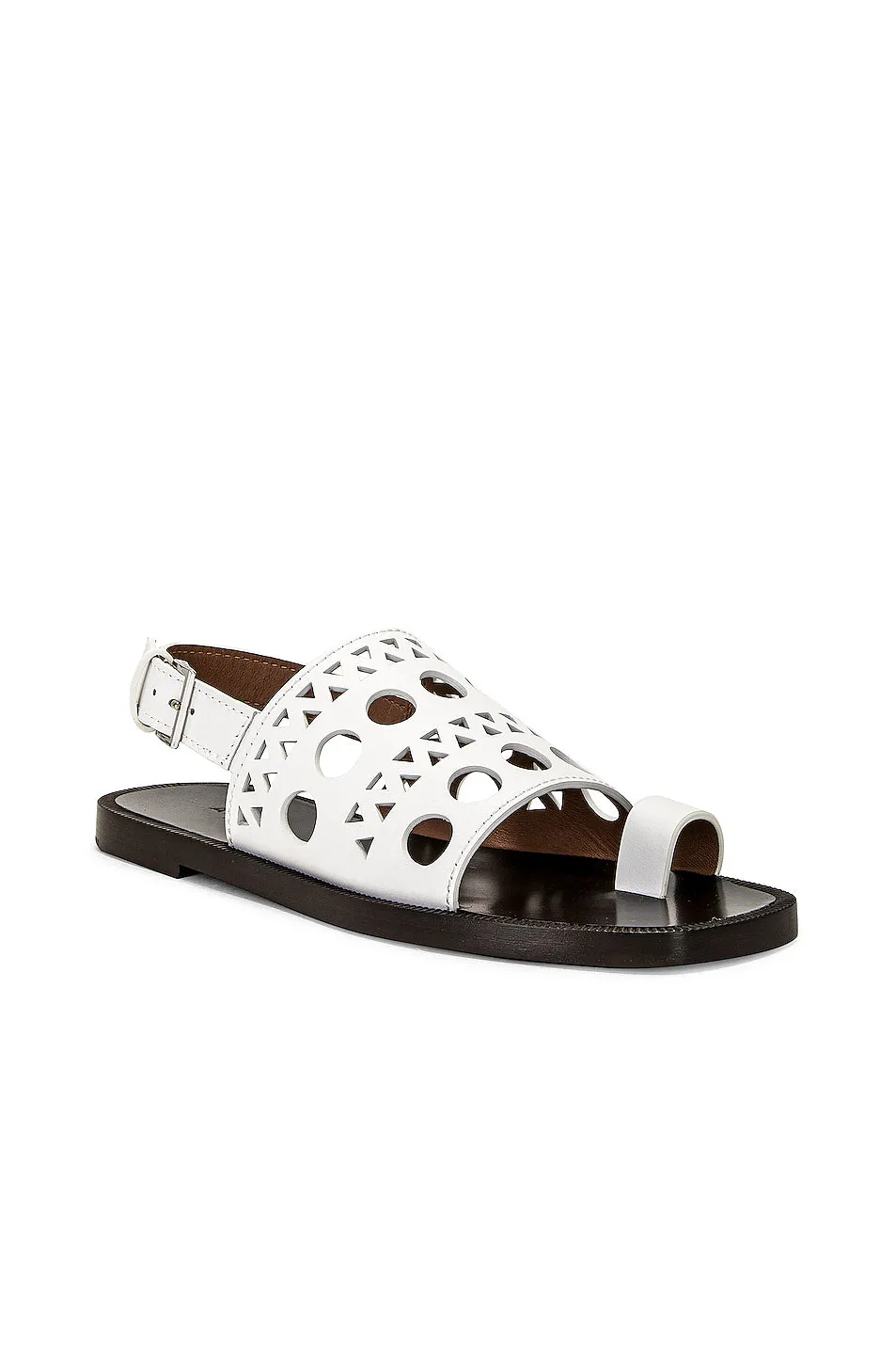 ALAÏA Perforated Flat Sandal