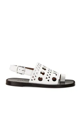 ALAÏA Perforated Flat Sandal