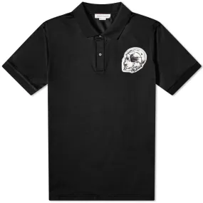 Alexander McQueen Skull Badge Polo Shirt in Black