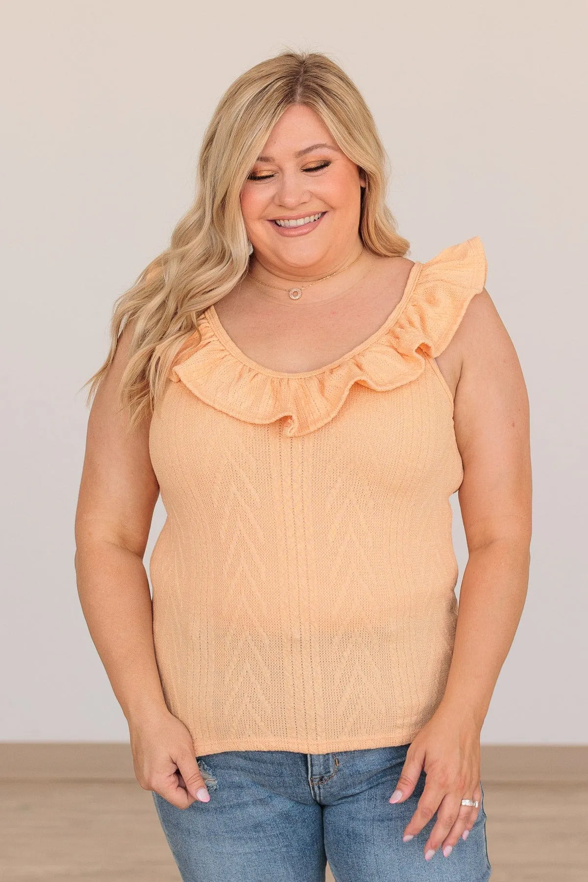 Cantaloupe Ahead Knit Tank