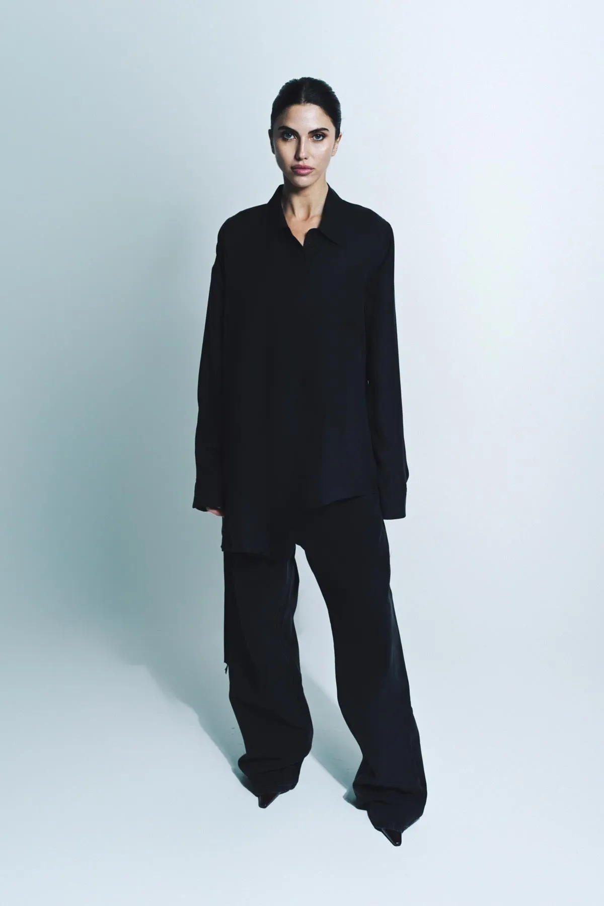 ANN DEMEULEMEESTER | JULA DROPPED SHOULDER LONG SLEEVE SHIRT