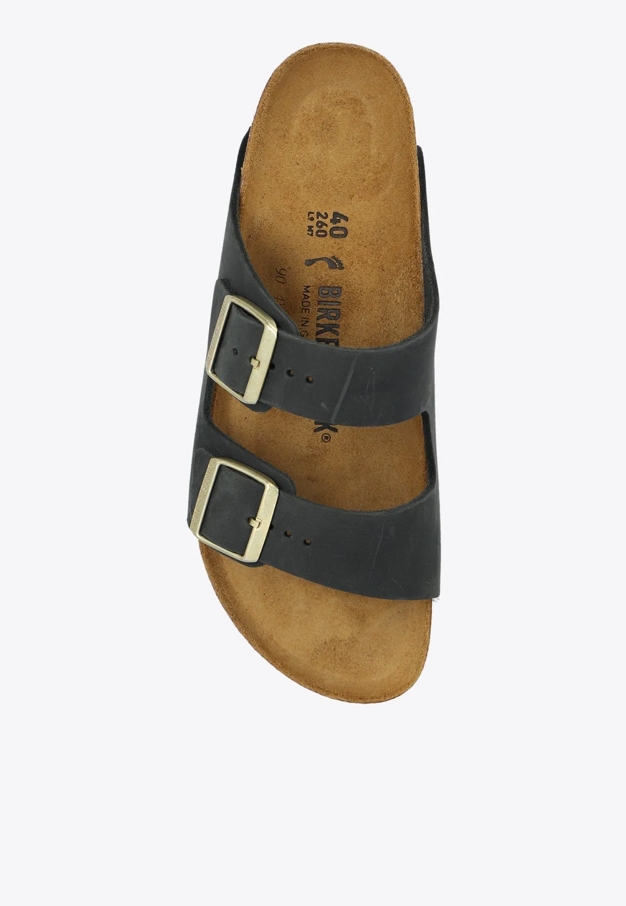 Arizona Two-Strap Leather Slides