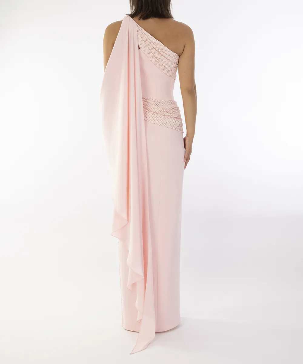 AZZI & OSTA one shoulder gown 