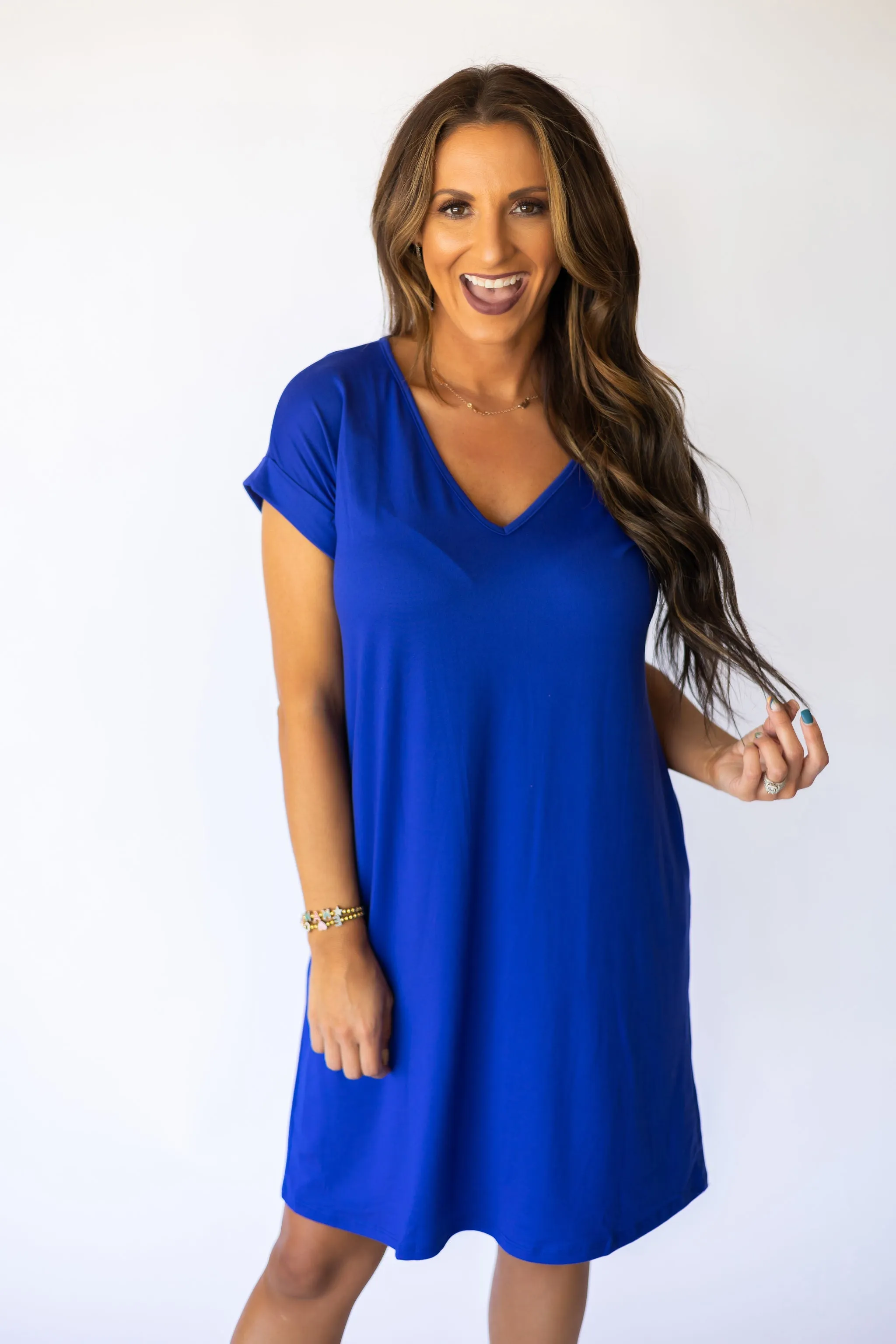 Royal Blue Knit Dress