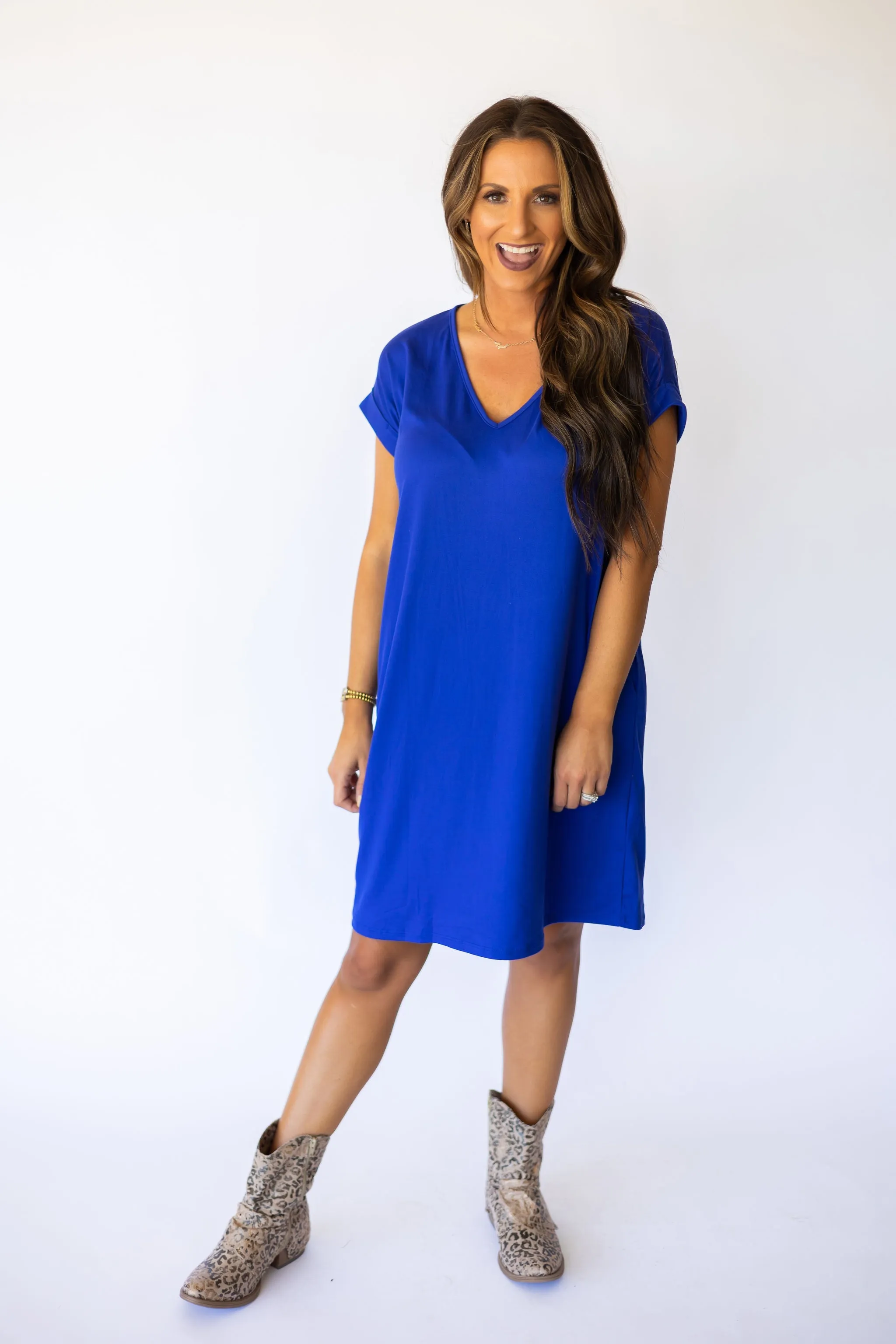 Royal Blue Knit Dress