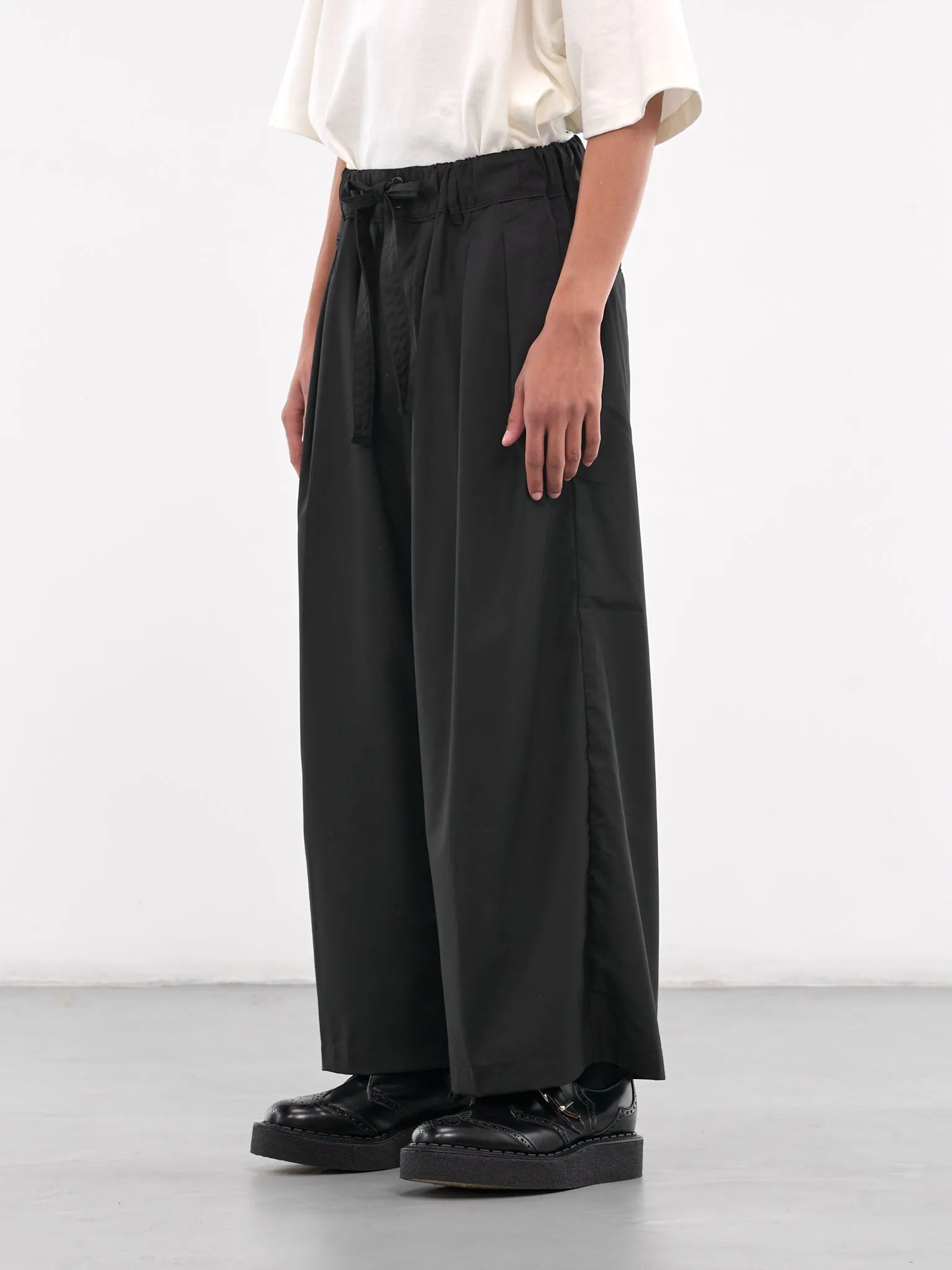 Baggy Drawstring Trousers (SLEC-HP-DBL-WASH-BLACK)