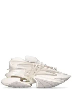 Balmain   Unicorn neoprene & leather sneakers 