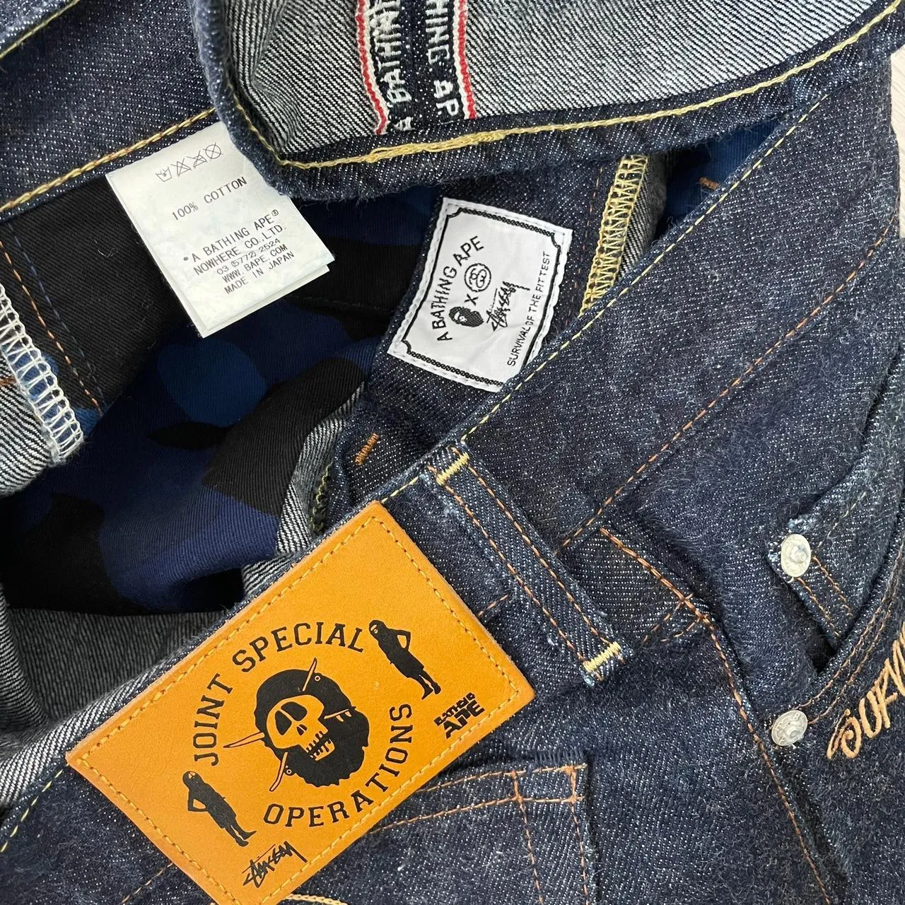 Bape x Stussy Jeans