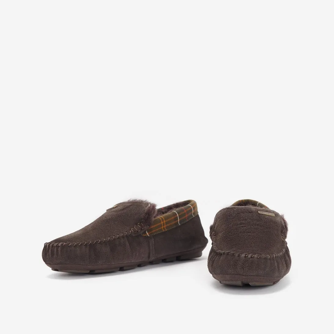 Barbour Monty Suede Fur Slippers MSL0001 Brown Suede