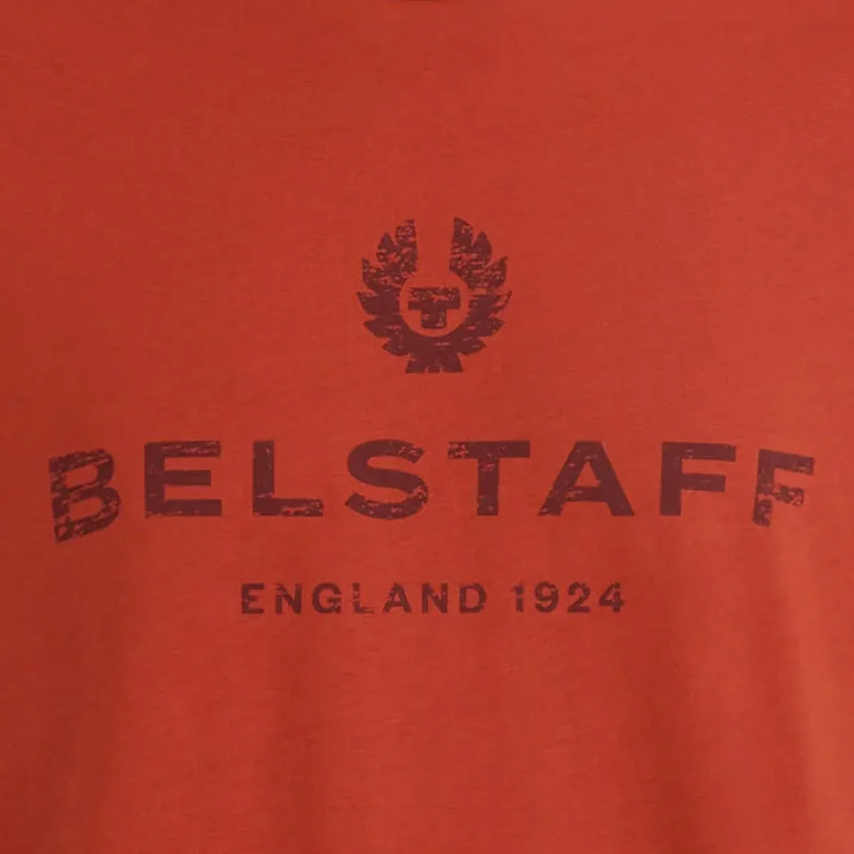 Belstaff 1924 Red Ochre Distressed T-Shirt