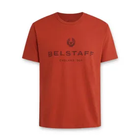 Belstaff 1924 Red Ochre Distressed T-Shirt