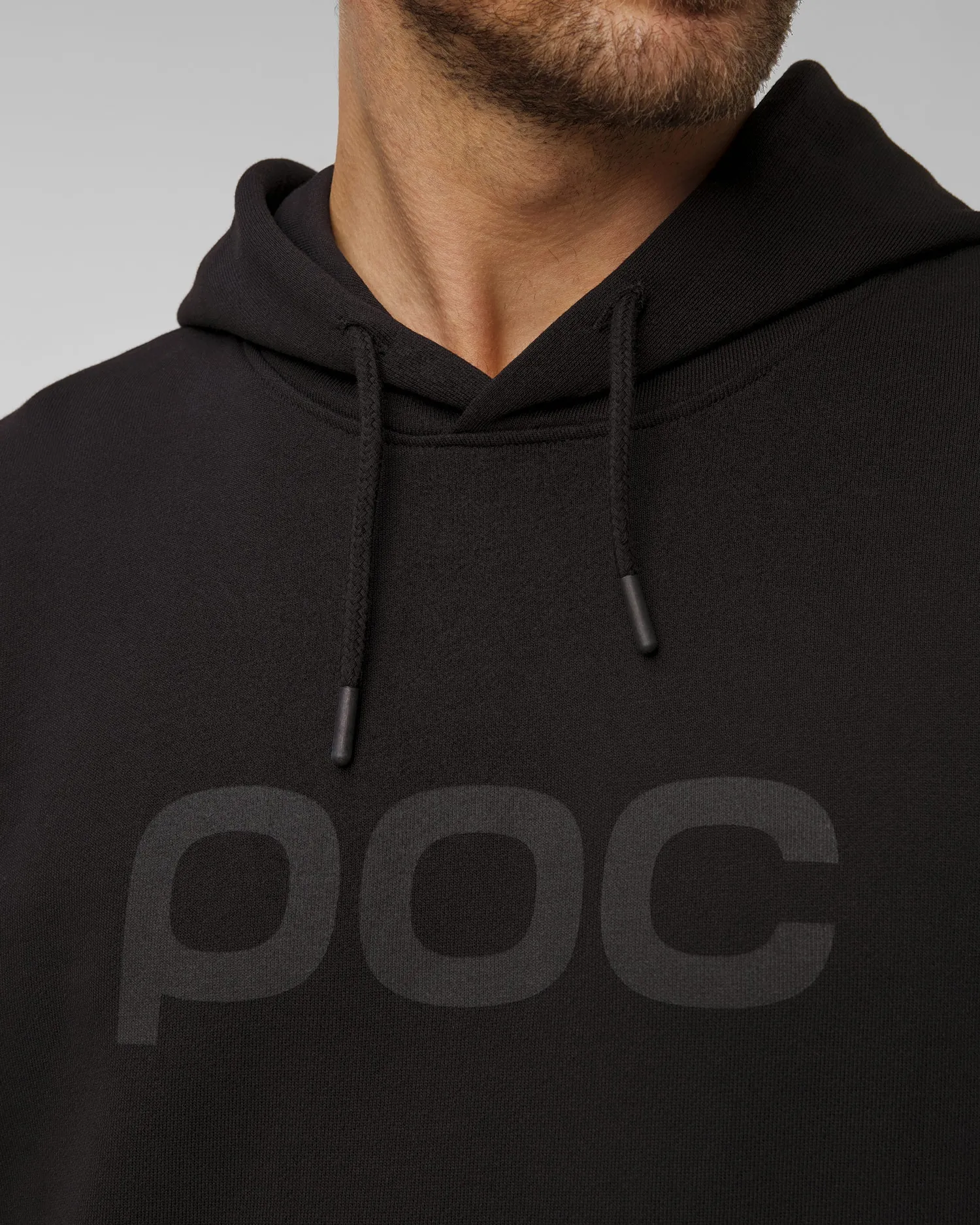 Biała bluza z kapturem męska POC Hood czarna 61652-1002