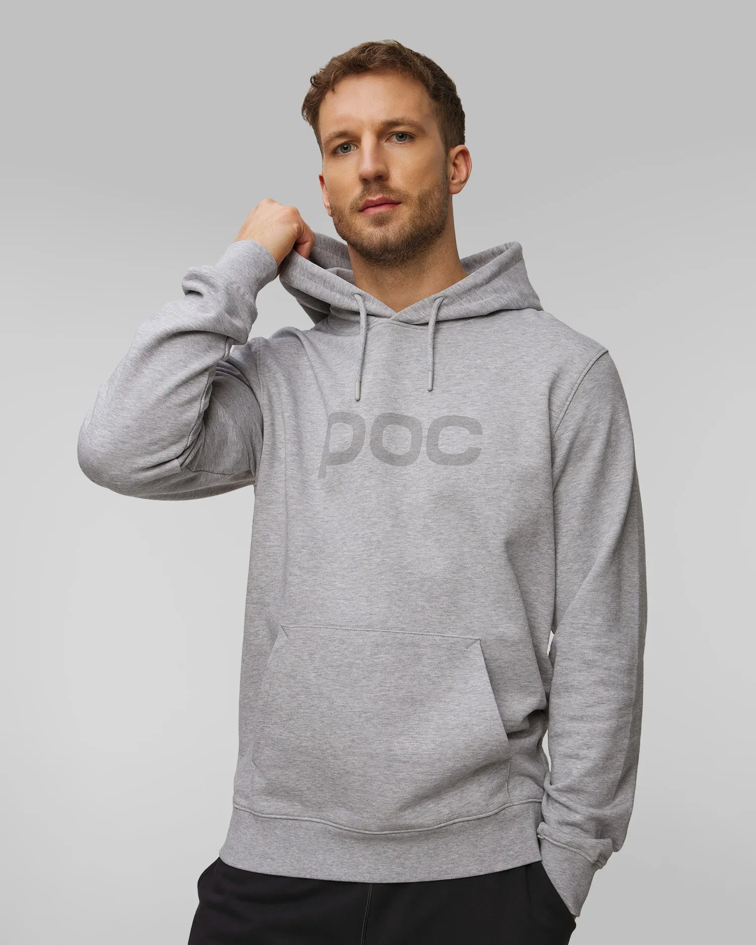 Biała bluza z kapturem męska POC Hood szara 61652-1044