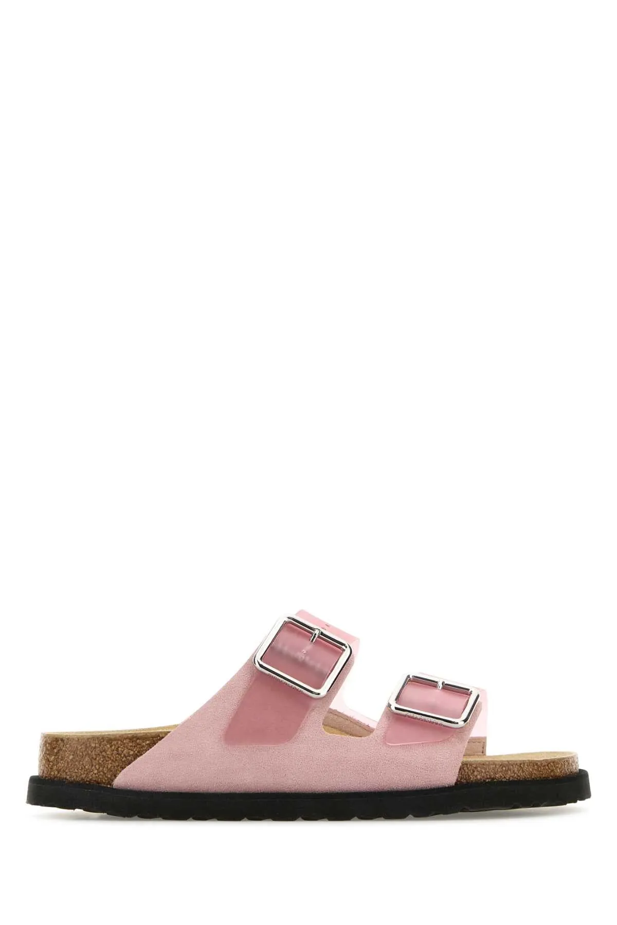 Birkenstock 1774 Pink Suede And Pvc Eternal Sunshine Arizona Slippers