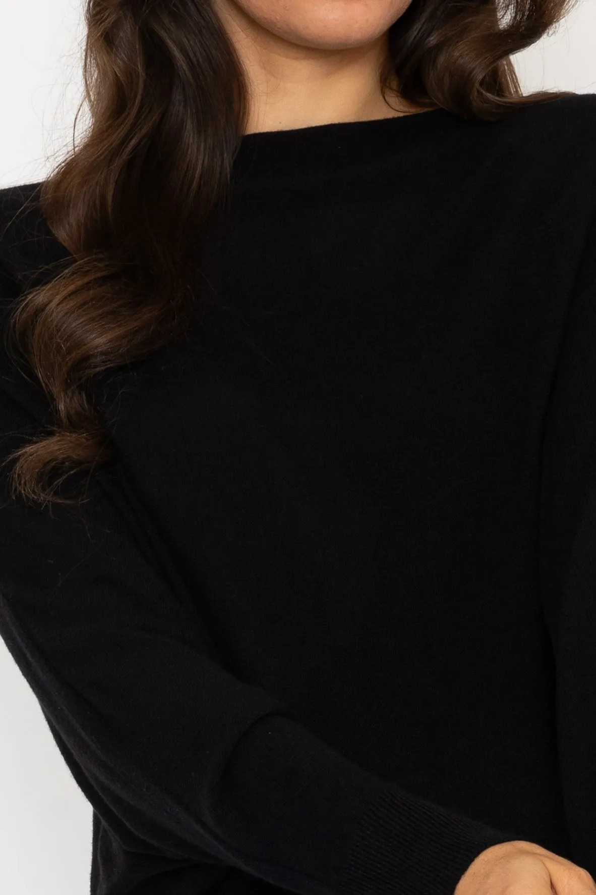 Black Batwing Knit Jumper