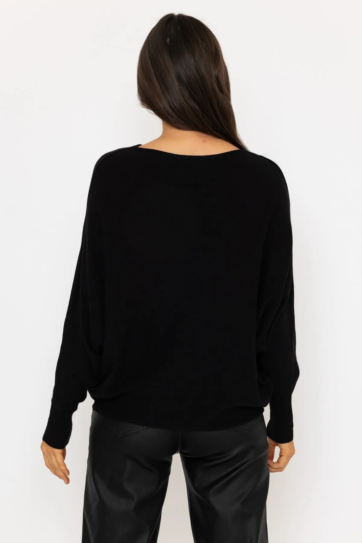 Black Batwing Knit Jumper