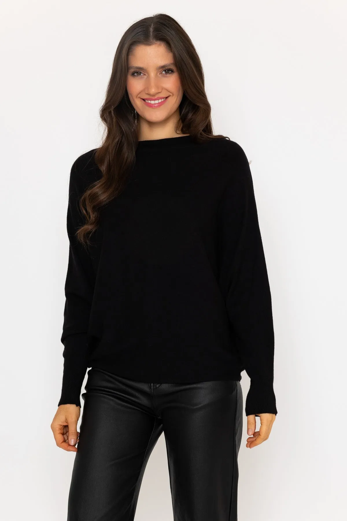 Black Batwing Knit Jumper