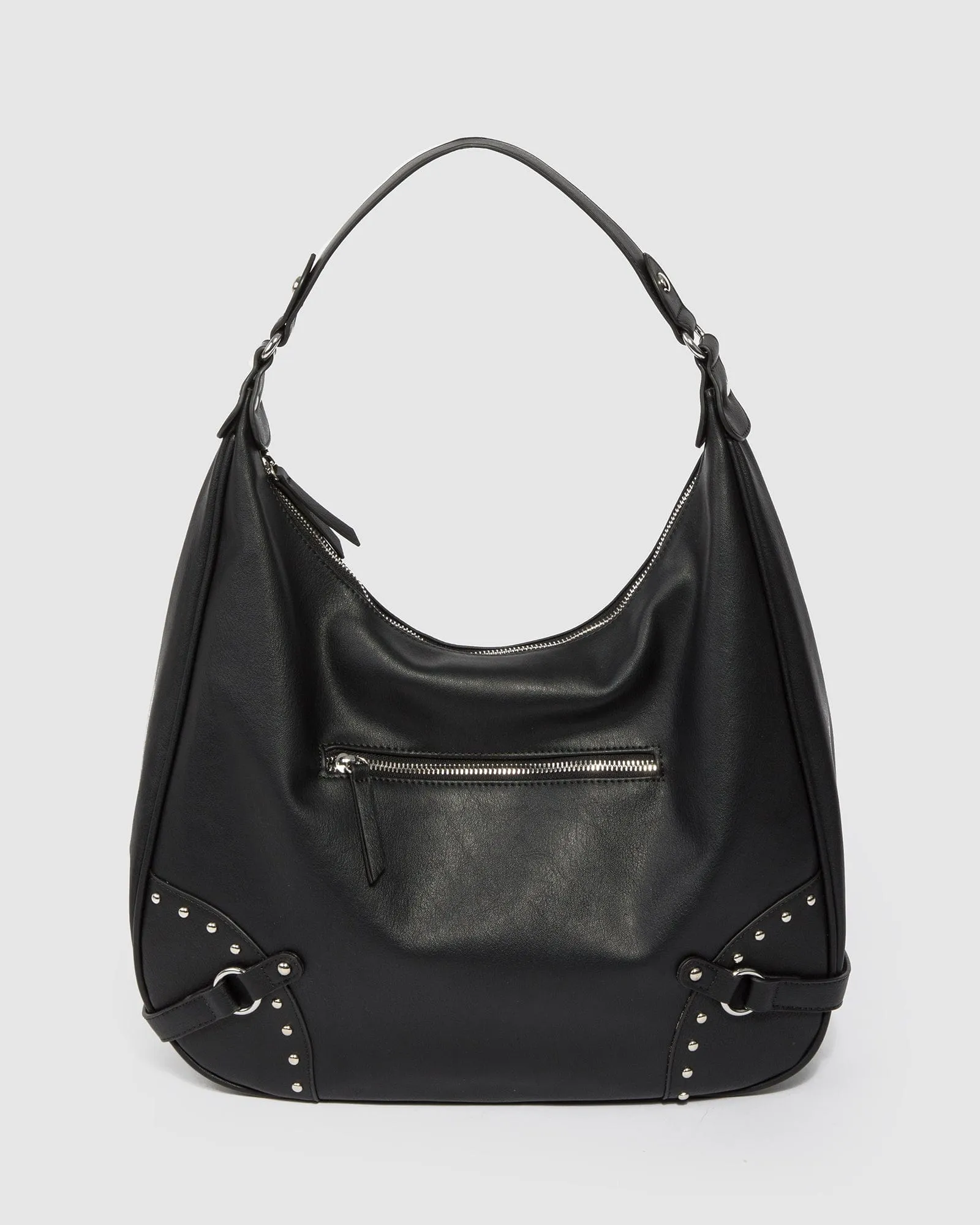 Black Molly Stud Slouch Bag