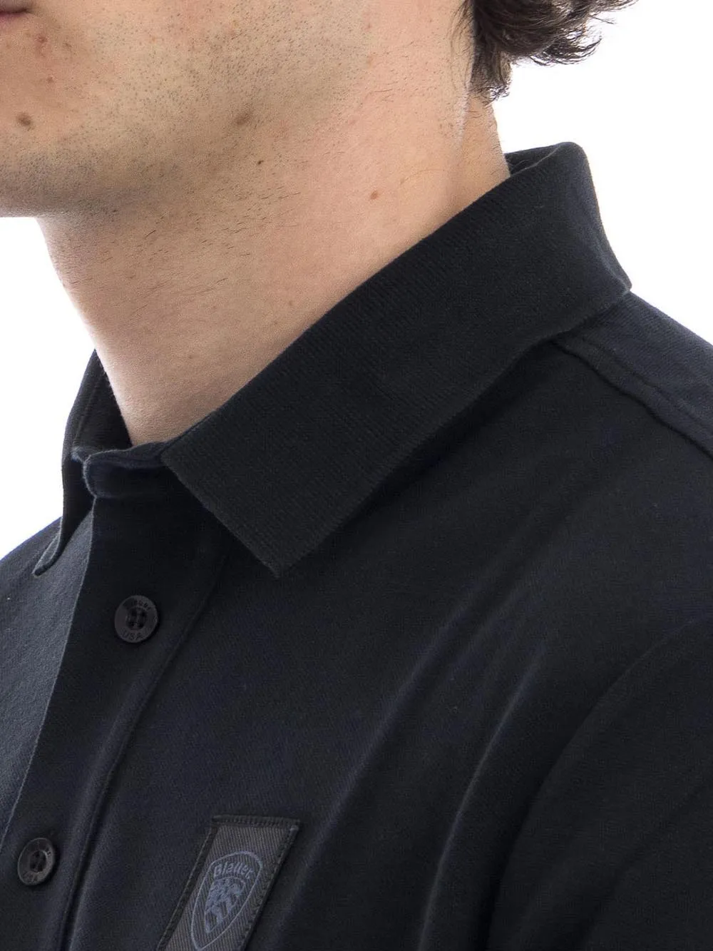 Men's Blue Polo Shirt 23sblut02429 006542 Black