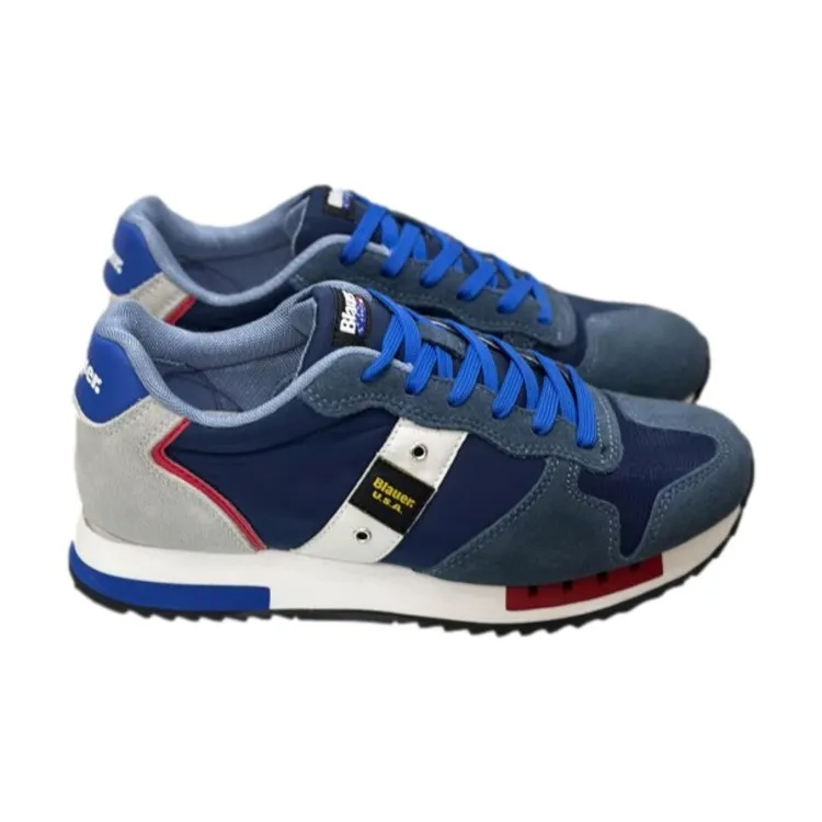 Blauer S4QUEENS01/MES Navy Royal Men's Lace-Up Sneakers