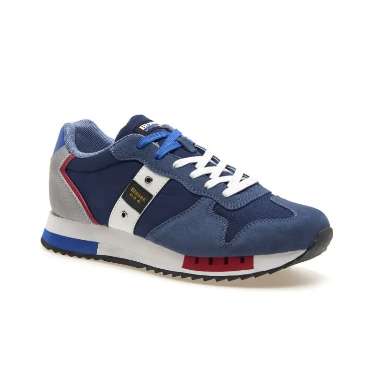 Blauer S4QUEENS01/MES Navy Royal Men's Lace-Up Sneakers