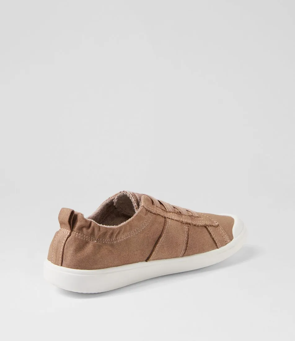 BLOWFISH Vex Warm Taupe Canvas Sneakers