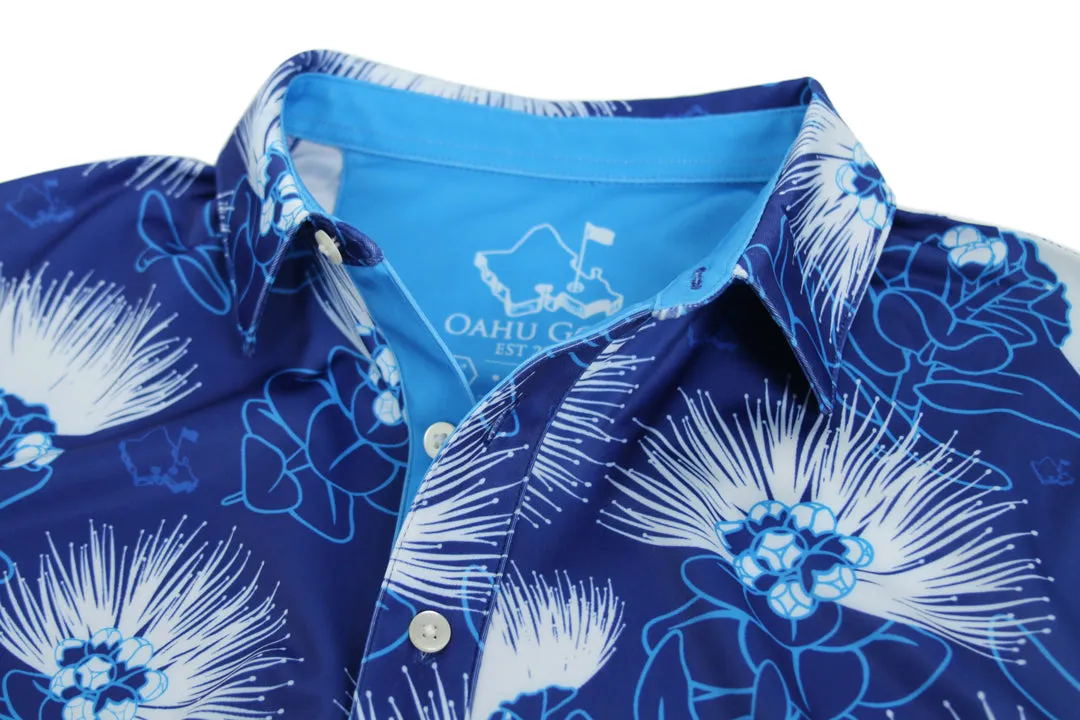 Blue Lehua Polo Shirt - OGA Youth True Blue Polo