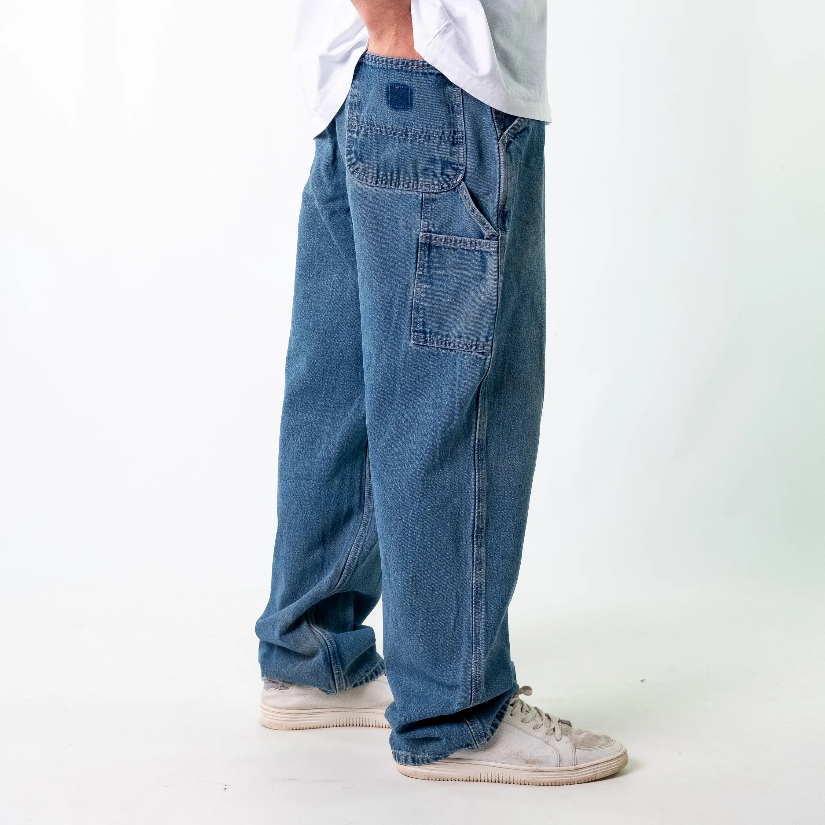 Blue y2ks Carhartt Denim Carpenter Jeans Baggy Pants (38x32)