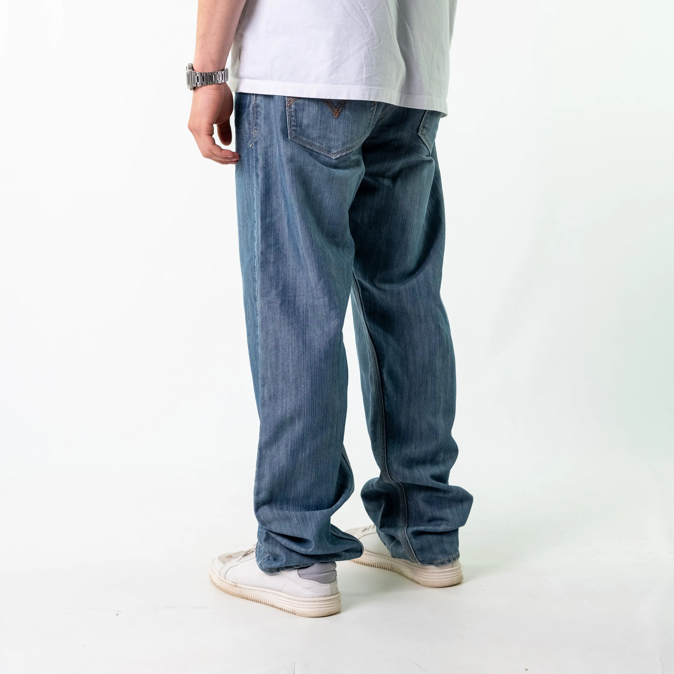 Blue y2ks Levi's 514 Denim Hip Hop Jeans Baggy Pants (38x34)