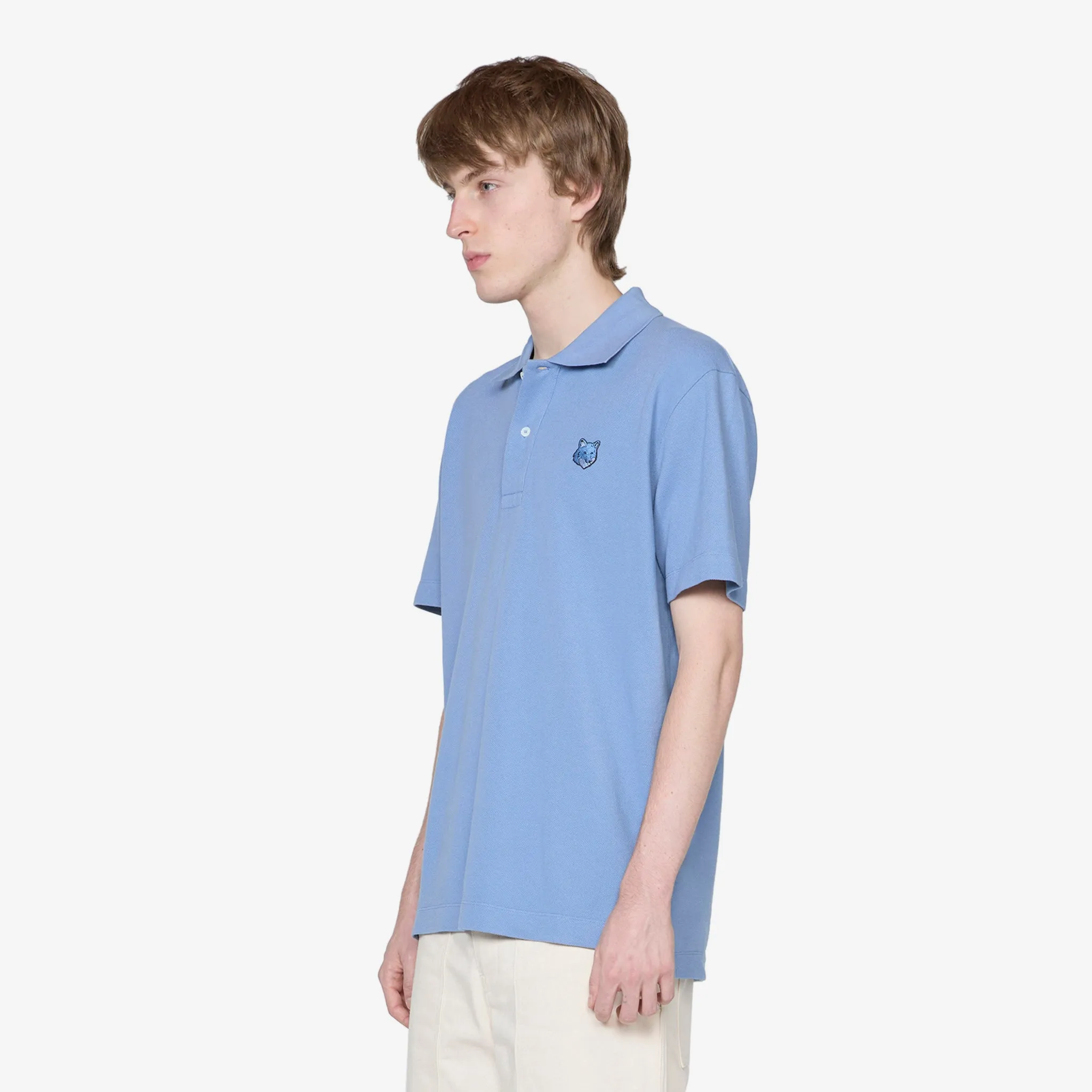 Fox Head Embroidered Polo Shirt - Hampton Blue