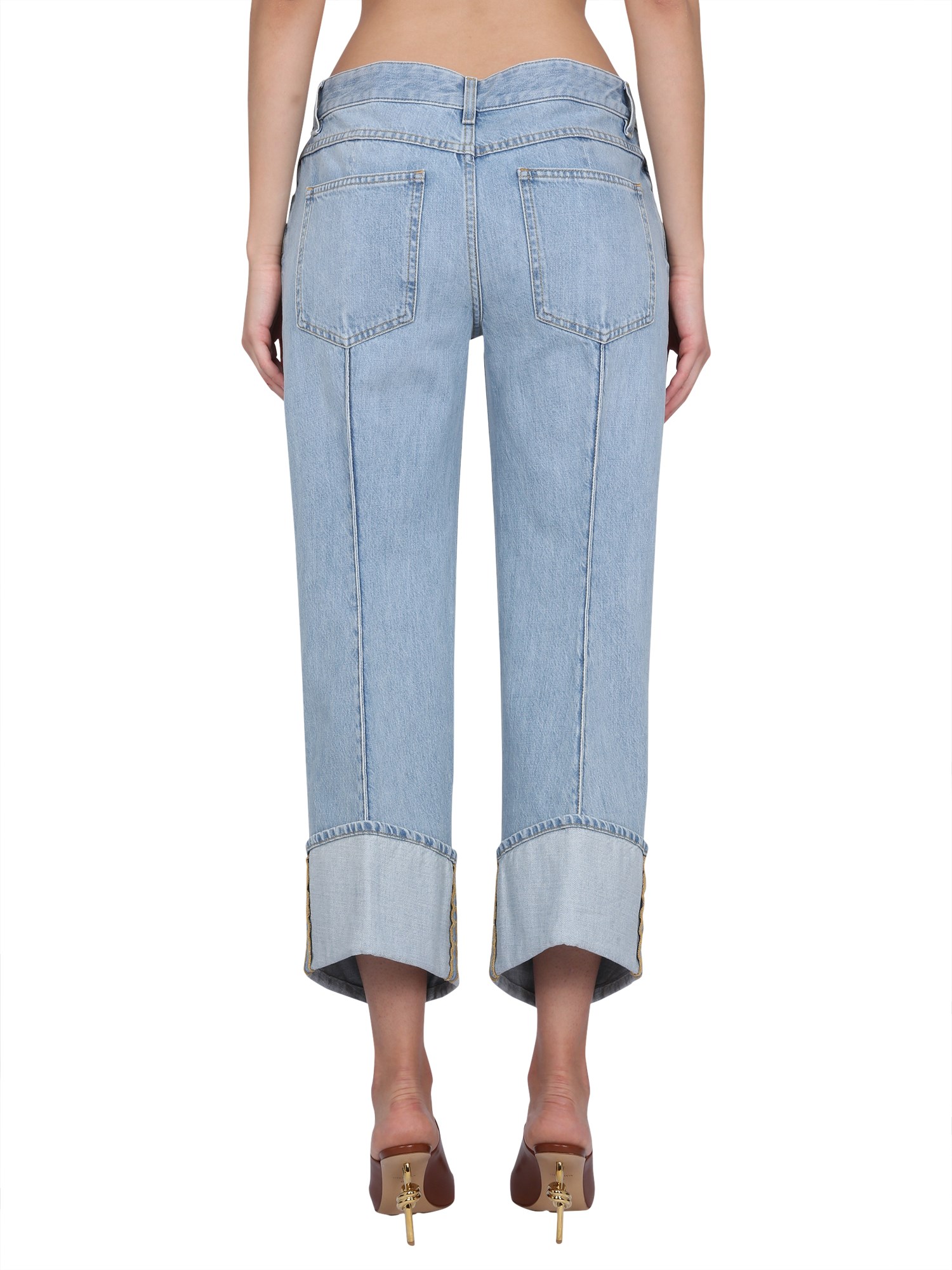 Bottega Veneta Cotton Denim Curved Line Jeans