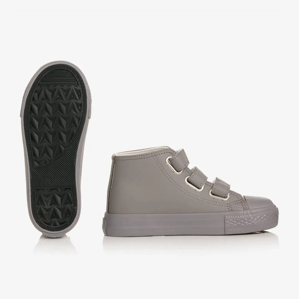 Boys Grey High-Top Trainers