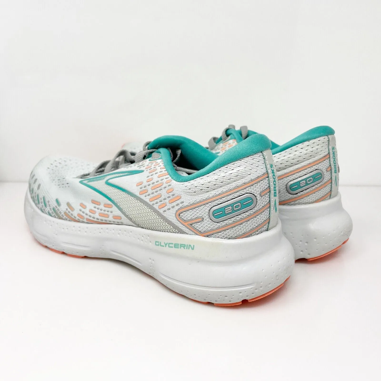 Brooks Womens Glycerin 20 1203691B061 Gray Running Shoes Sneakers Size 7.5 B