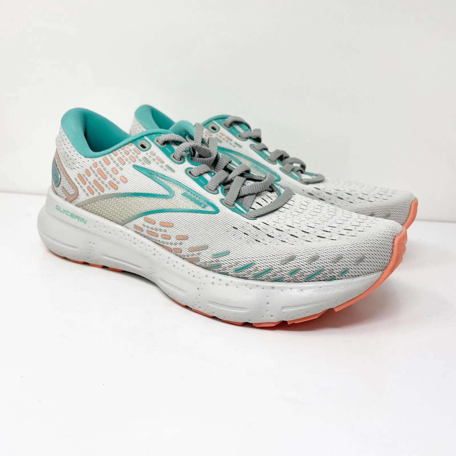 Brooks Womens Glycerin 20 1203691D061 Gray Running Shoes Sneakers Size 7 D