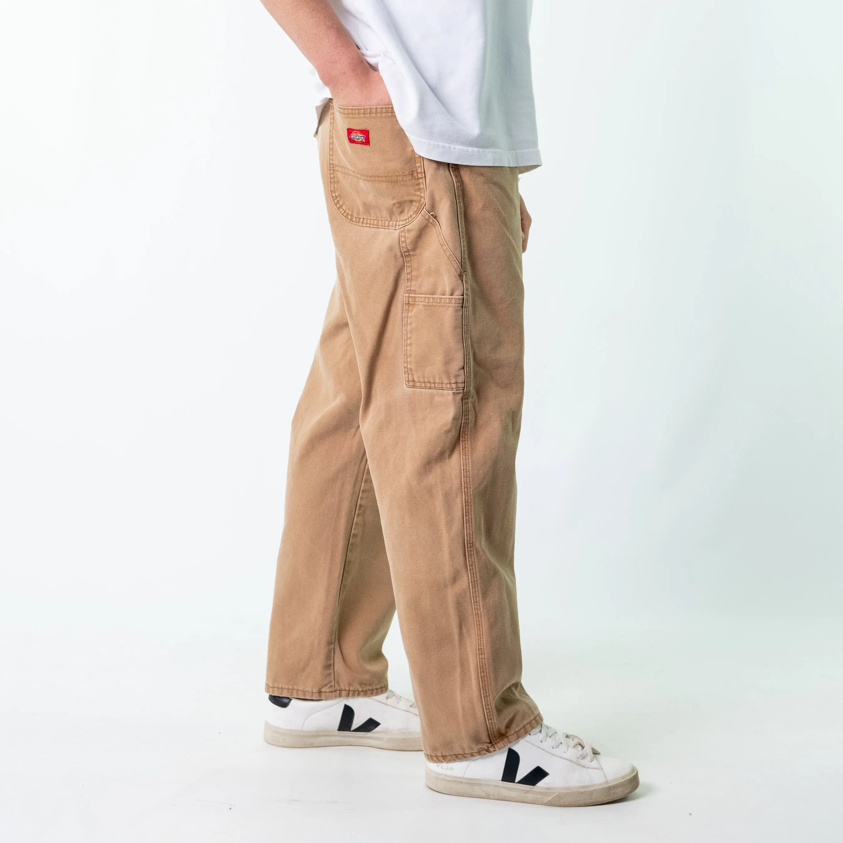 Brown 90s Dickies Denim Carpenter Jeans Baggy Pants (38x30)