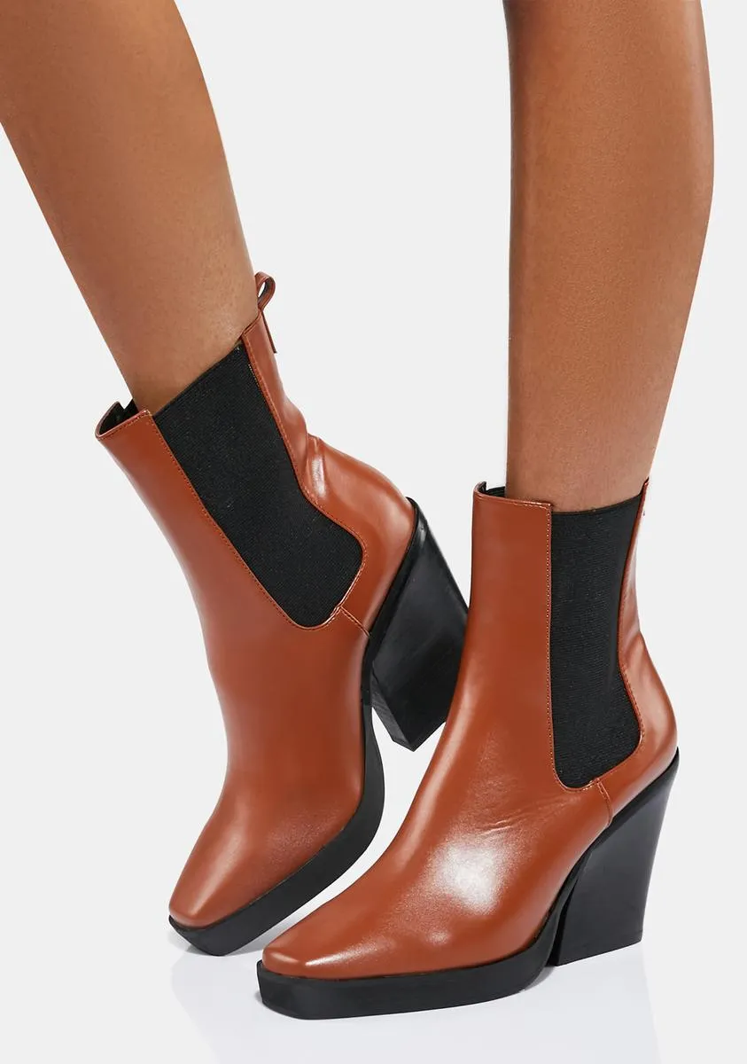 Brown Suede Ankle Boots