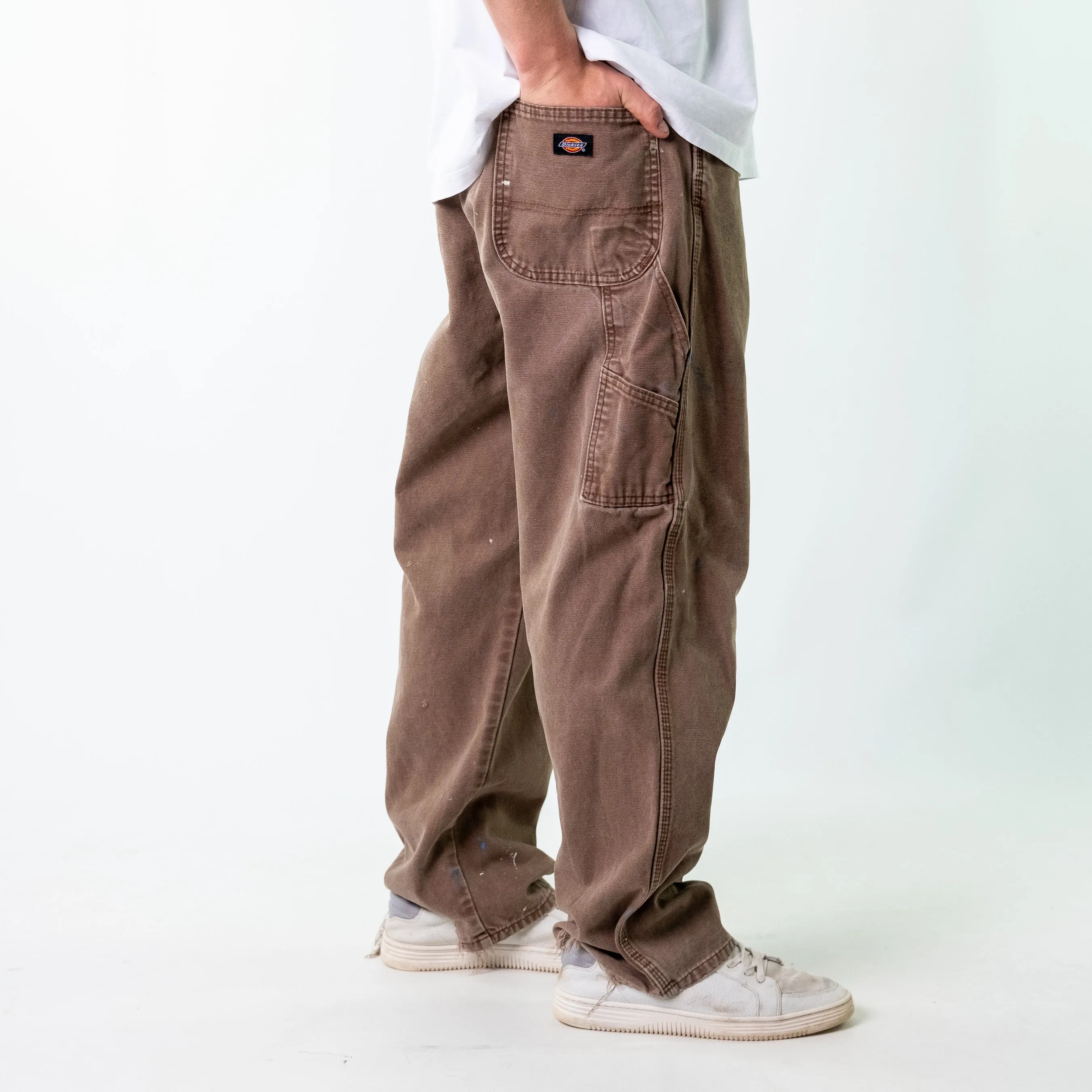 Brown y2ks Dickies Denim Carpenter Jeans Baggy Pants (40x30)