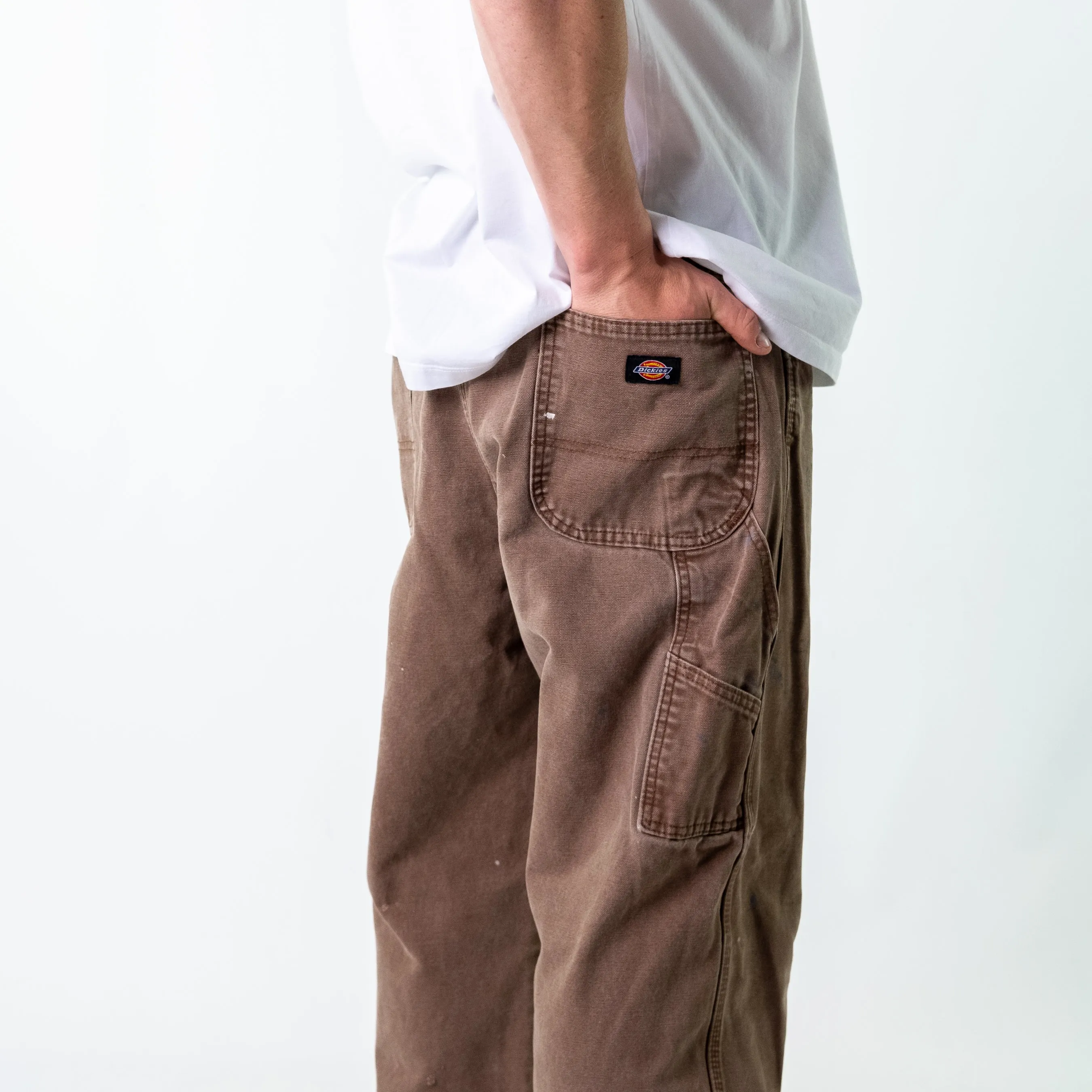 Brown y2ks Dickies Denim Carpenter Jeans Baggy Pants (40x30)