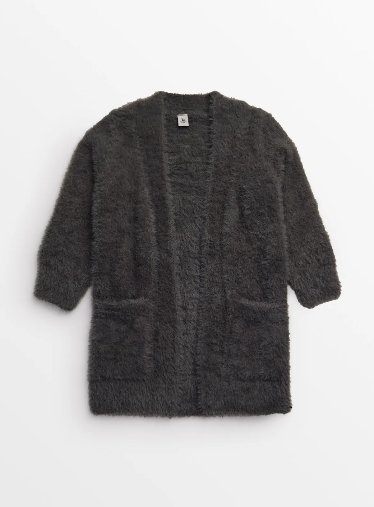 Charcoal Slouch Fluffy Cardigan 14 years