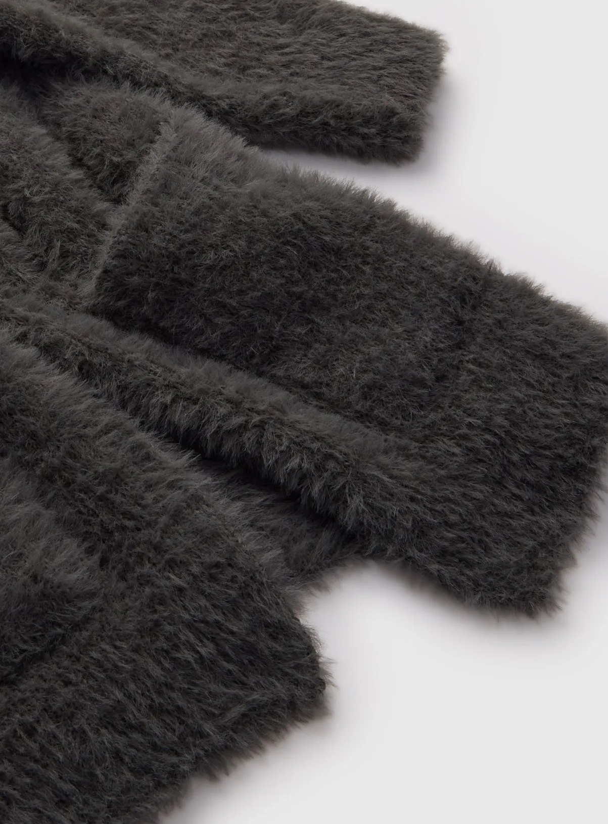 Charcoal Slouch Fluffy Cardigan 14 years