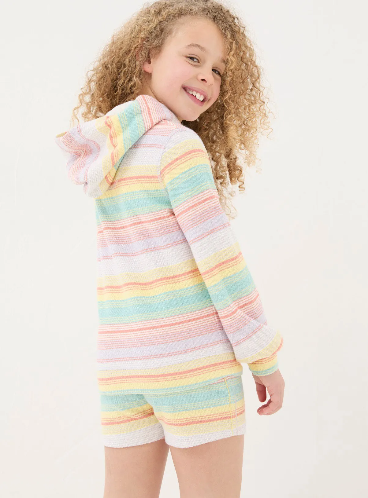 FATFACE Textured Stripe Popover Sweat 3-4 Years